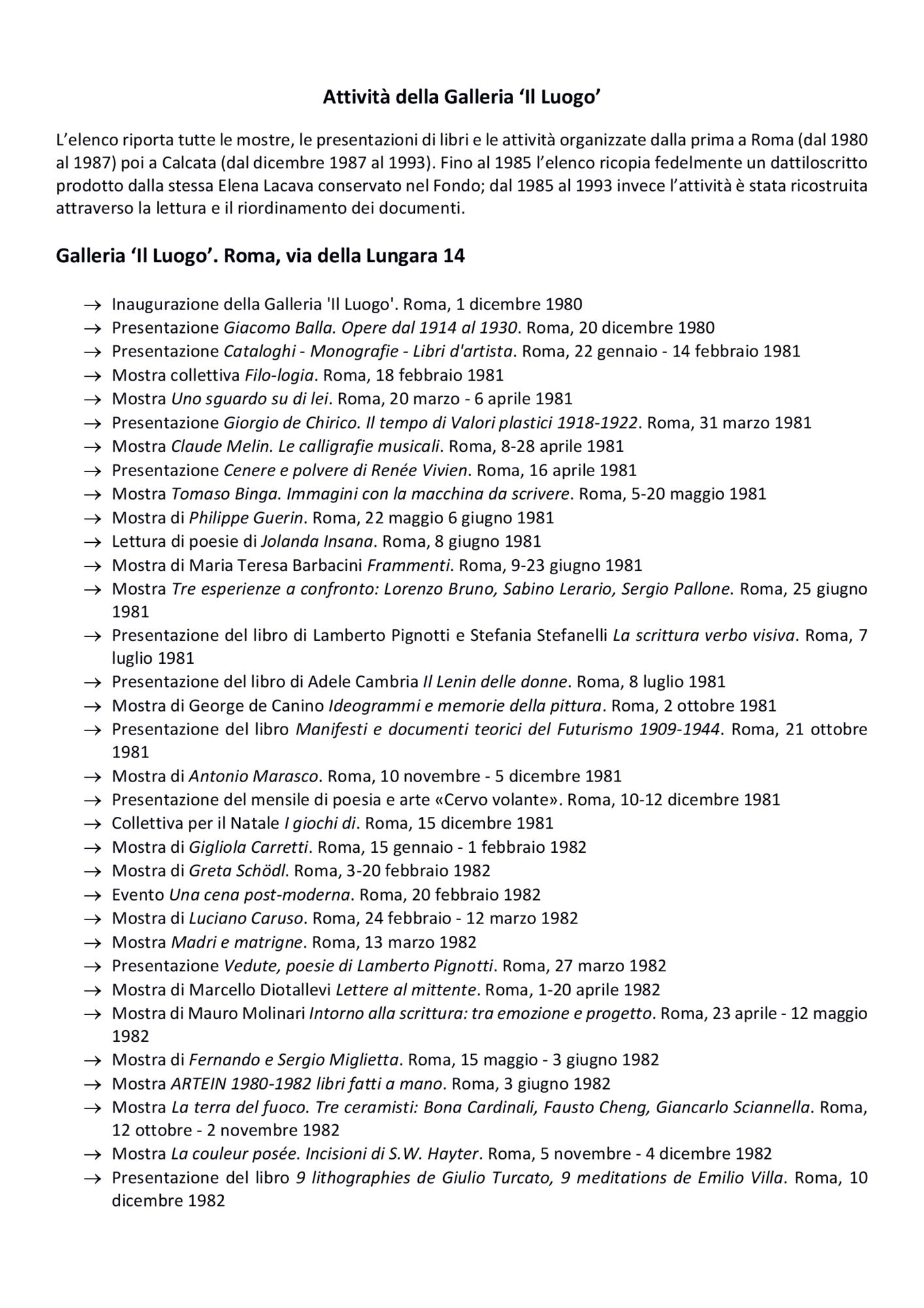 QUADRIENNALE DI ROMA